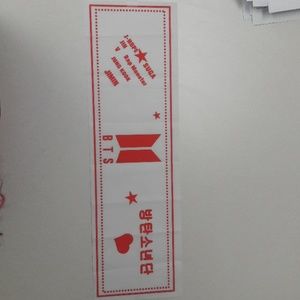 BTS Kpop Concert Hand Banner Red & White